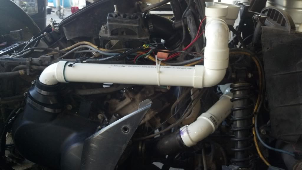 Brute snorkel build with 3" center air intake Kawasaki ATV Forum